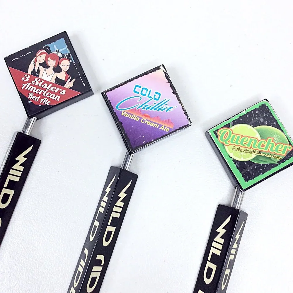 Wild Ride Brew Tap Handle‎ Lot of 3 Quencher Cold Chillin Sisters American Red